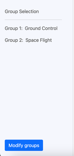 Default group selection